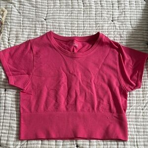 Aerie Fuchsia Crew Neck Tee